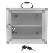 Wall Mounted Transparent Medicine Organizer Metal Cabinet