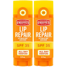 O'Keeffe's Lip Repair SPF 35 Lip Balm - Stick, Sun-Safe Moisturizer for Extremely Cracked, Dry Lips (Pack of 2)