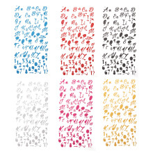 30Sheets PVC Alphabet Glitter Stickers Assorted Colors for DIY Crafts