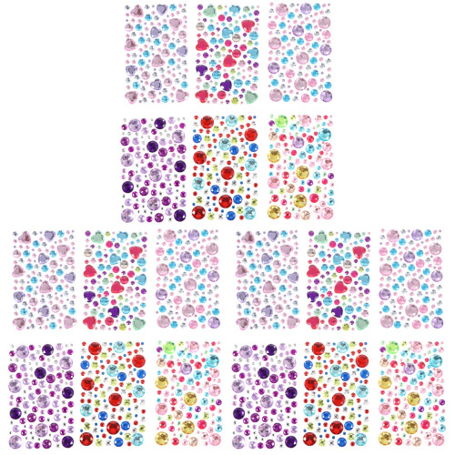 18Sheets DIY Stickers Assorted Adhesive for Decoration Use