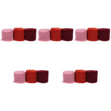 15Rolls Fringe Ribbons Assorted Color for Cake Decor