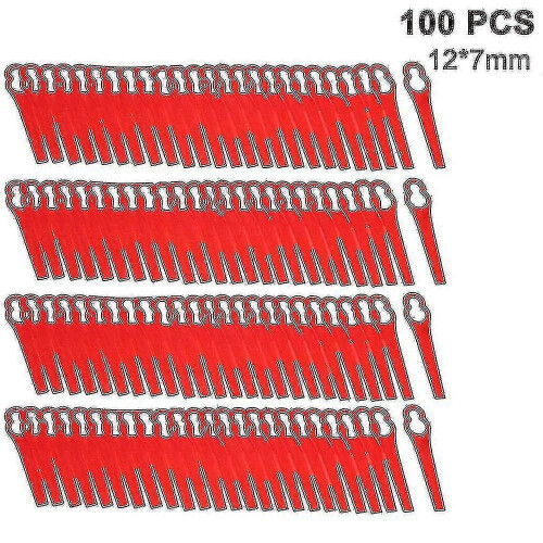 100Pcs Cordless Strimmer Blades Plastic ABS Trimmer Replacement for Einhell Bosch Qualcast Mowers