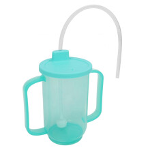 Adult Sippy Cup Spill Proof Convalescent Feeding Drinking Cup with Dual Handle for Elderly Disabled Patients