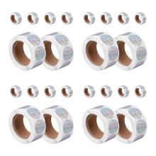 24Rolls Multi Color Round Sealing Labels Shimmery Stickers for Packing