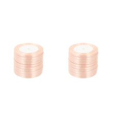 2Rollen Beige Elastisch Satijnen Lint Voor Bruids- En Feestdecoratie