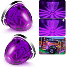 2Pcs Ice Blue Watermelon LED Strobe+Constant Marker Lights, Watermelon-Shaped, Compatible with Trailer/Truck/Semi/Bus/Van