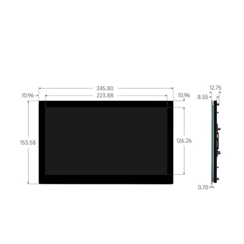 Waveshare 10.1 Inch IPS 720x1280 Touch Display for Raspberry Pi 4/5  Capacitive Ten-Point Touch Portable Tempered Glass Panel