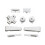 For Gameboy Micro-GBM Console Full Set Left Right L R A B D-Pad Buttons Key Replacement for GBM Console White 1