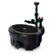 Blagdon Inpond 5-in-1 6000 Easy Care Clean Pond Solution, 26.5w Pond Pump & Filter with UV Clarifier for Algae Control and Clear Water, LED Light, 3 F