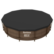 Bestway 12 feet Steel Frame Swimming Pool Cover, 58037E, Blue