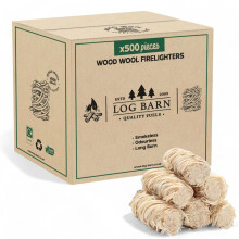 Log Barn Log Barn Natural Firelighters Box Of 500 . Fire Lighters For Wood Burners, Pizza Ovens, Open Fires. Bbq Lighters, Starters Burners Genuine Ec