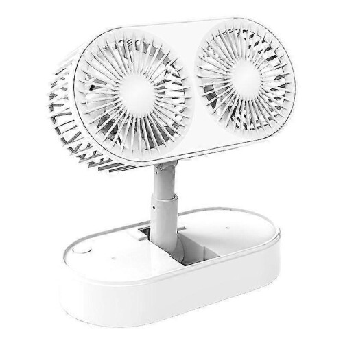 (white) Air Cooling Dual Head Fan Low Noise