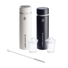 Tommee Tippee PrepGo Formula Feed Maker Set, Portable Hot and Cool Flasks with LED Digital Temperature Display, Travel Friendly Bottle Preparation in