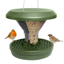 SWISSINNO Smart Bird Feeder Davos, Hanging No Mess Station, Rat and Mouse Proof, Seed Tray Catcher, Robin Blackbird Wild Birdfeeders, Robust and Relia
