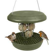 Swissinno Bird Feeder Lucerne Smart Birds for Fat Balls Feed Birds, Not Mice & Rats! Robust & Reliable for Hanging. Made in EU. Green