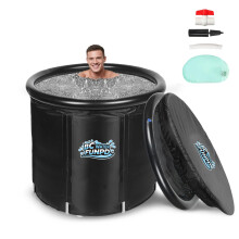 Ice Bath Tub for Athletes - Cold Plunge Tub Portable Ice Bath, Cold Plunge Tub with Cover for Recovery & Cold Water Therapy, Inflatable Cold Plunge fo