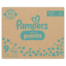 Pampers Baby-Dry Nappies Size 9 19kg + 360? Adjustment to Prevent Gaps and Leaks (Pack of 108)