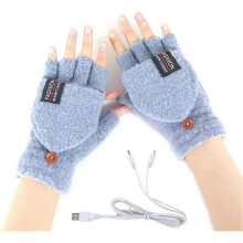 womens Heated Gloves  Blue   4.4 x 6.3"
