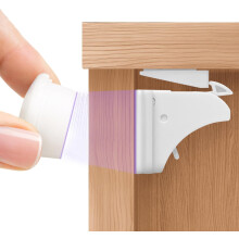 20 Locks & 4 Keys ? Magnetic Cupboard Locks ? Child Safety for Cabinets, Drawers & Kitchen ? Invisible Baby Proofing with Magnet for Cupboards