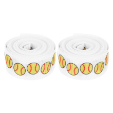 2Rolls Multi Use Baseball Grosgrain Ribbon for Wrapping and Hair Bows