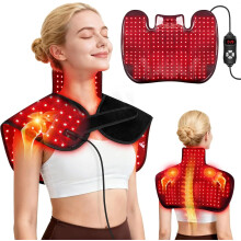 Red Light Therapy Pad for Neck & Shoulders - 660nm & 850nm Infrared Light | Pain Relief, Stiffness, & Skin Revitalization