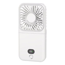 Versatile 3-in-1 Folding Fan with Integrated Makeup Mirror,Rechargeable,Portable Desktop Fan for Travel & Outdoor Use