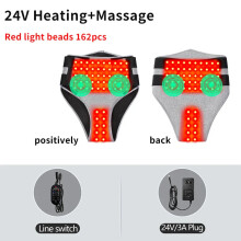 (UK, 24V-Massage) Red Light Therapy Wrap with Vibration Massage, 3-Level Heated Abdominal Pad for Menstrual Cramps, Hip & Waist Pain Relief