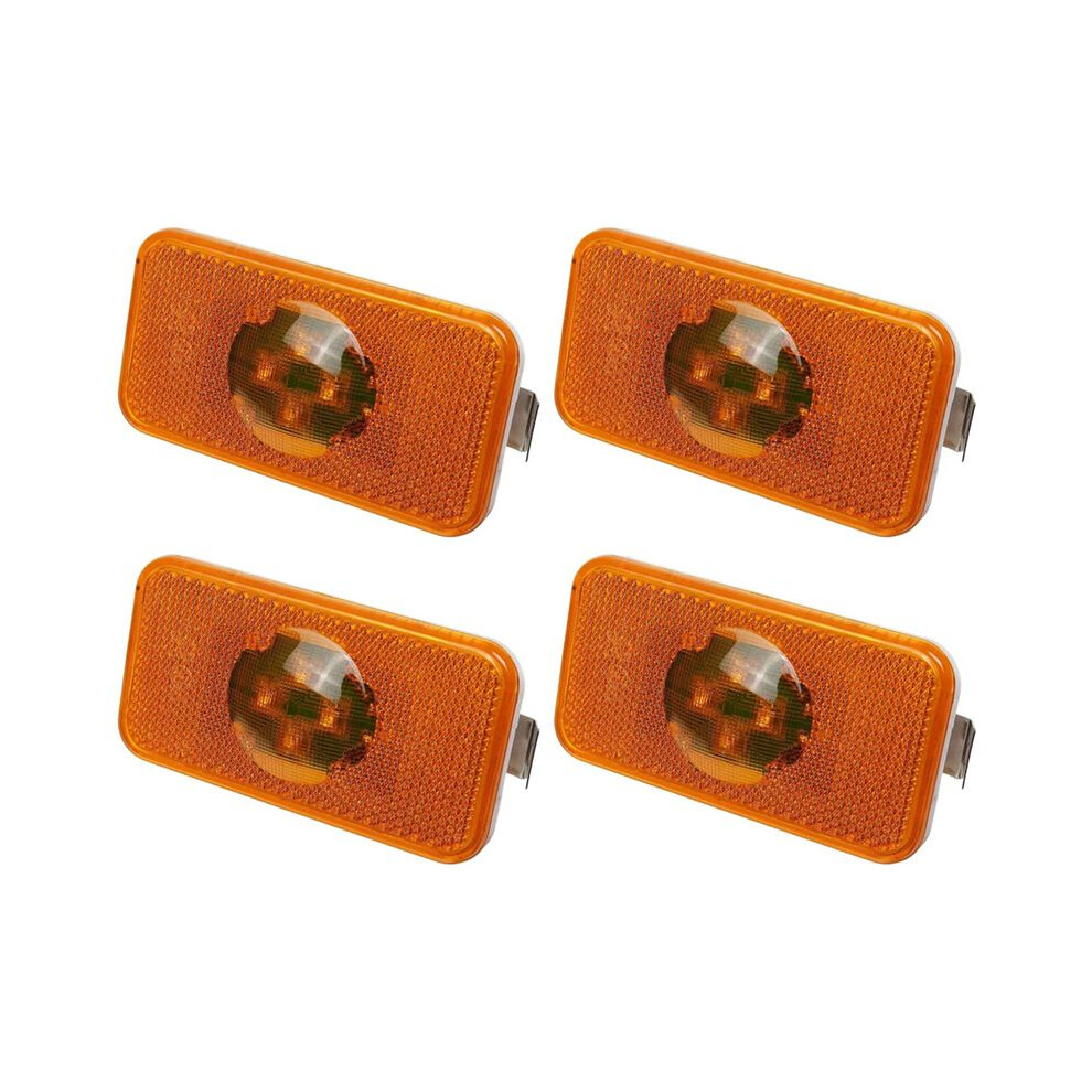4X 24V Car Truck Led Side Indicator Lamp 4 Led For Trucks Fm/Fh Light/Amber 4762962974046