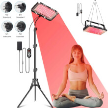 (Light Panel) 96 LEDs Red Light Therapy Lamp with Adjustable Tripod Stand, 660nm 850nm Infrared Floor Lamp for Body Pain & Skin Care