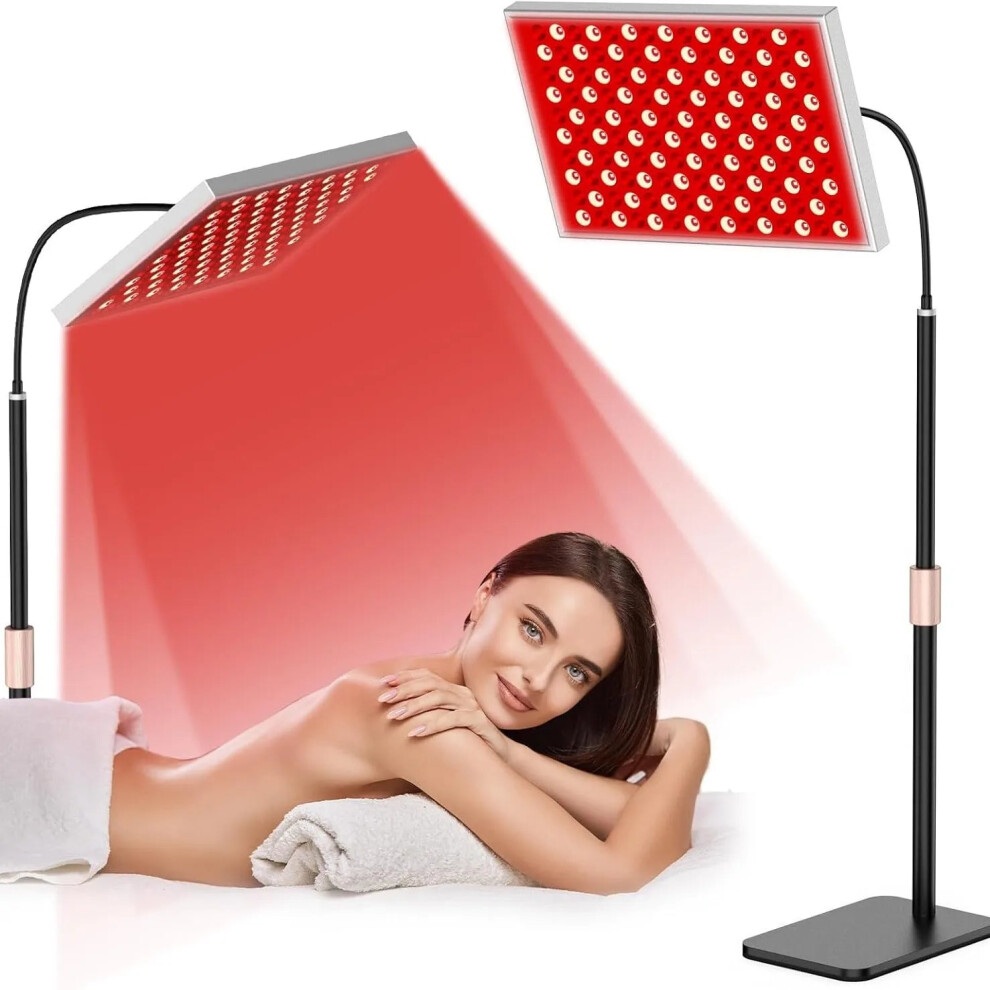 Greenzech Red/Light (Uk) 225 Leds Therapy Panel, 660Nm 850Nm Infra Lamp For Body Pain Relief, Weight Loss & Anti-Aging Skin Care