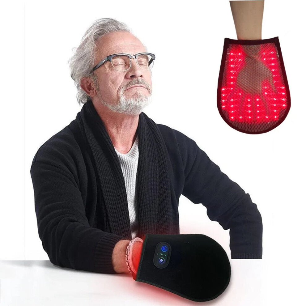 Greenzech Red/Light (One) Cordless Therapy Glove, 660Nm 850Nm Infra Hand Wrap For Arthritis, Carpal Tunnel & Finger Joint Pain Relief
