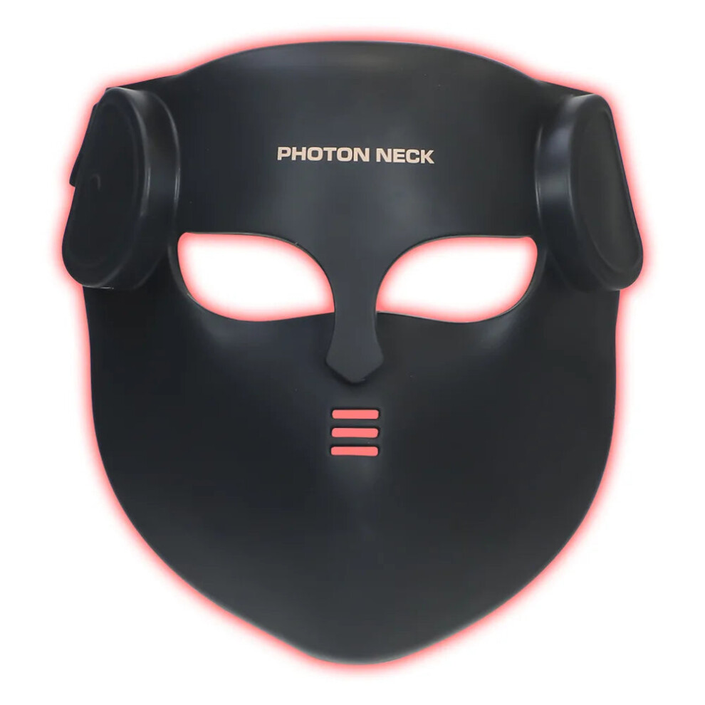 Greenzech Black/Light (Only Mask-) 8-Color Led & Near Infrared Therapy Face & Neck Mask - Silicone Anti-Aging, Acne & Wrinkle Reduction Device