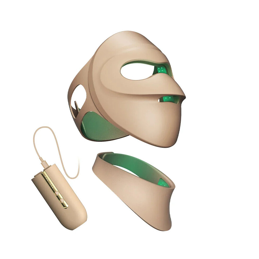 Greenzech Red/Green/Light (Face + Neck) Infra Led Face & Neck Mask - 676 Beams & Therapy For Dark Spots & Anti-Aging
