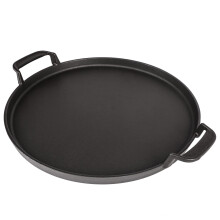 Hisencn 7421 Gourmet BBQ System Griddle for Weber Original Kettle Premium 22 1/2 inch Charcoal Grill, Round Cast Iron Pan for 22.5'' Smokers, 57cm Per