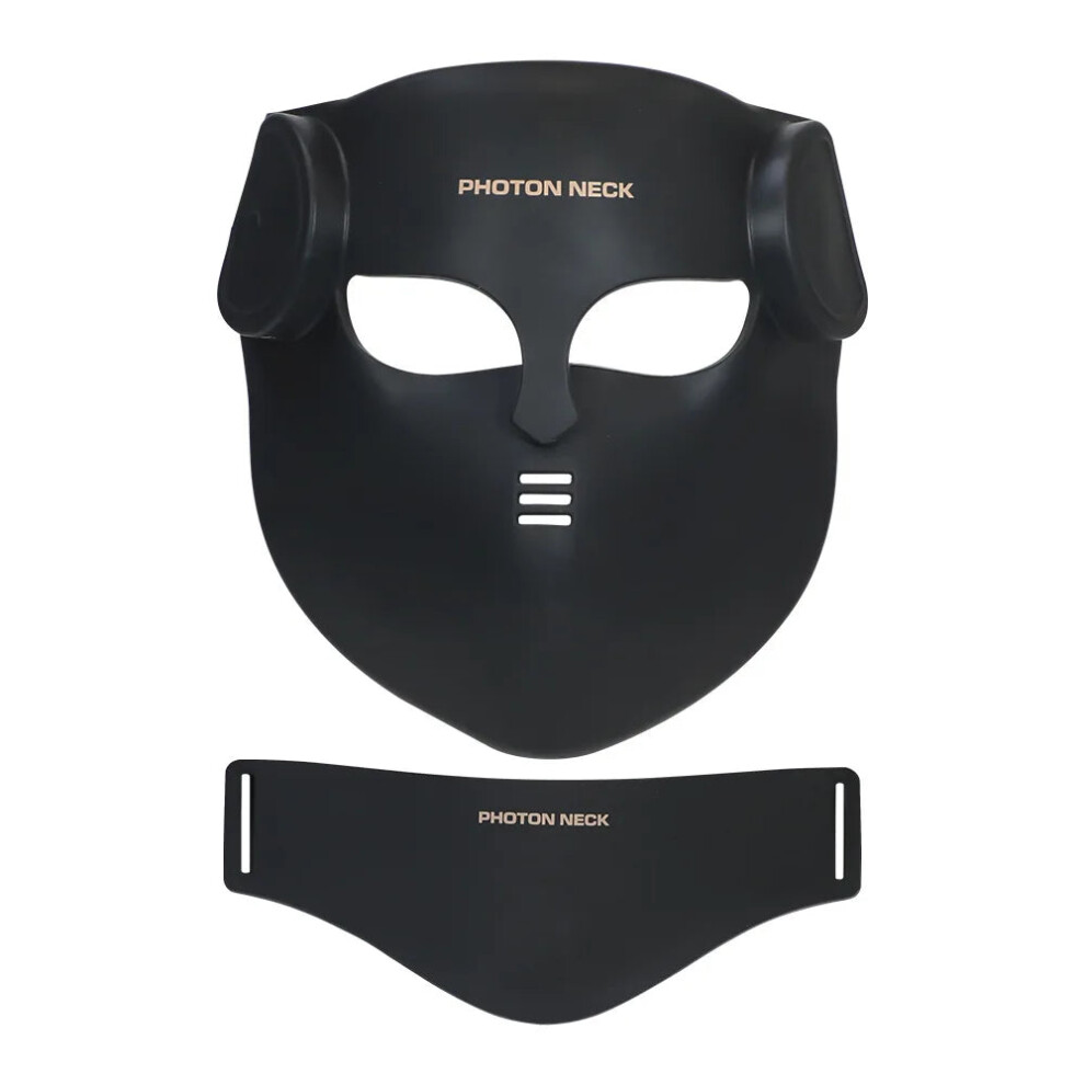 Greenzech Black/Red/Light (Mask And Neck / ) Portable 8-Color Led & Infra Therapy Silicone Face Mask - Anti-Aging, Acne & Wrinkle Uction For Facial Care