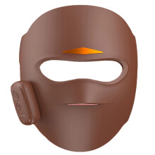 Rechargeable LED Red Light Therapy Face Mask - Red, Infrared, Blue & Orange Light for Anti-Aging & Acne - Home Use with Timer