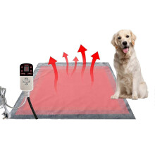 (45cm, gray) Electric Blanket Pet Pad Temperature Adjustable With Timer For Cats Dogs
