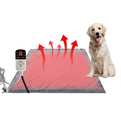 (45cm, gray) Electric Blanket Pet Pad Temperature Adjustable With Timer For Cats Dogs