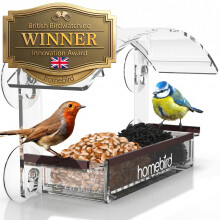 Homebird Window Bird Feeder With Strong Suction Cups - Homebird Window Bird Feeder Uk With Removable Seed Tray For Bird Watching Bird Feeders For Smal