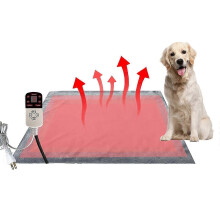 (70cm, gray) Electric Blanket Pet Pad Temperature Adjustable With Timer For Cats Dogs