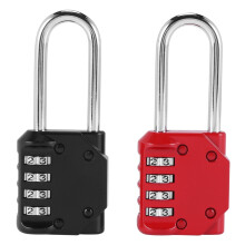 2Er-Pack-Code-VorhäNgeschlöSser, 4-Stelliges, RüCkstellbares VorhäNgeschloss mit Langem SchäKel für AußEntor, Schuppen, Zaun, Haspellagerung,