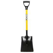JCB Professional Square Open Socket Yard Shovel, 250mm x 320mm Carbon Steel Forged Blade. Superior Strength and Performance 3 Year Standard Warranty