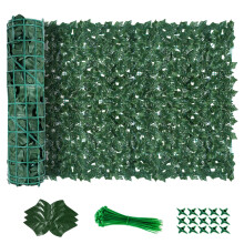 Artificial Ivy Fence Screening, 3m x 1m (2 * 3x0.5m) Artificial Hedges Panels, Privacy Fence Screen for Garden, Balcony, Outdoor,100PCS Zip Ties(sweet