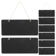 8Pcs Wood Hanging Blackboards with Rope for Restaurant Signs