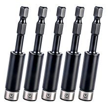 Carbon Steel Magnetic Extension Rod Hex Drive Adapter-5 pack