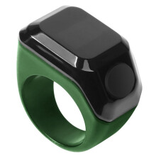APP Ring Counter Digital Display Counter Counting Ring Reminder Wearable Tasbih Zikr Ring Green