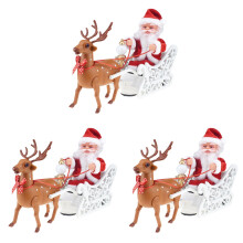 3Pcs Adorno De Festa Xmas Com Noel Multicolorido