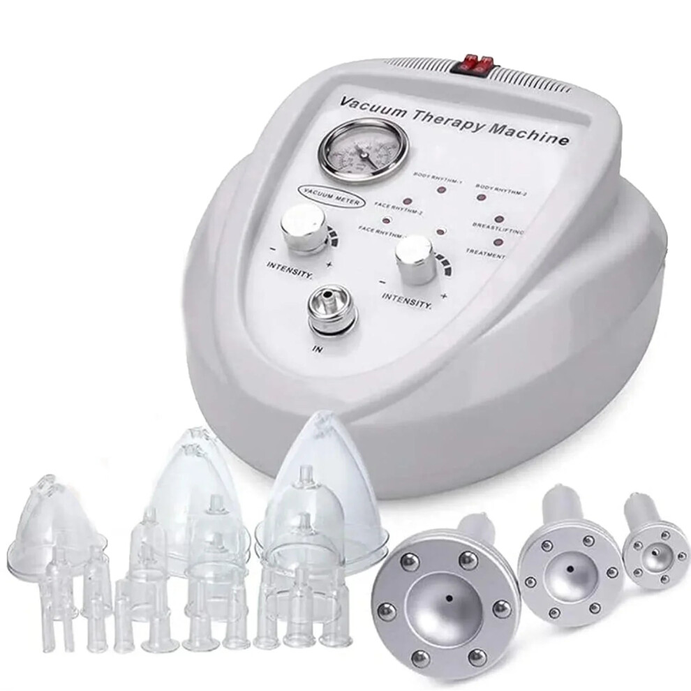 Greenzech White (220V Au Plug) Breast & Butt Enlargement Vacuum Therapy Massager, Cellulite Reduction, Skin Tightening Machine