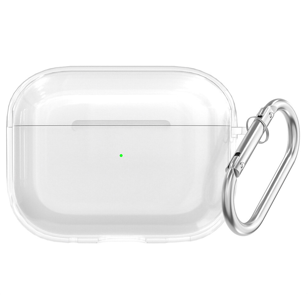 For Airpods Pro 3 Case Clear Tpu Shockproof Earphone Protective Cover With Carabiner - 6914292630996