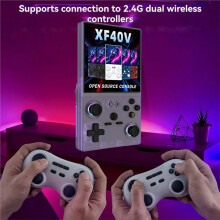 XF40V Retro-Handheld-Spielkonsole, 4,0-Zoll-IPS-Bildschirm, WLAN, für Linux System, Videospiele, Blau